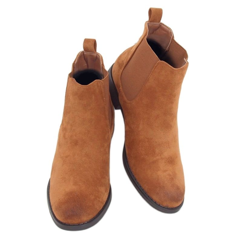 Camel 8310 Stivaletti Chelsea da donna color cammello marrone multicolore 2