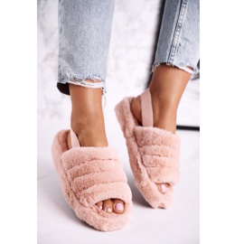 FJ1 Pantofole da donna sulla piattaforma fiocco di neve arancione pelliccia arancia 2