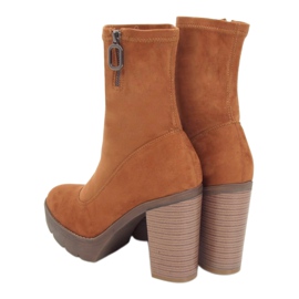Camel 9513 Stivali con plateau cammello marrone 1