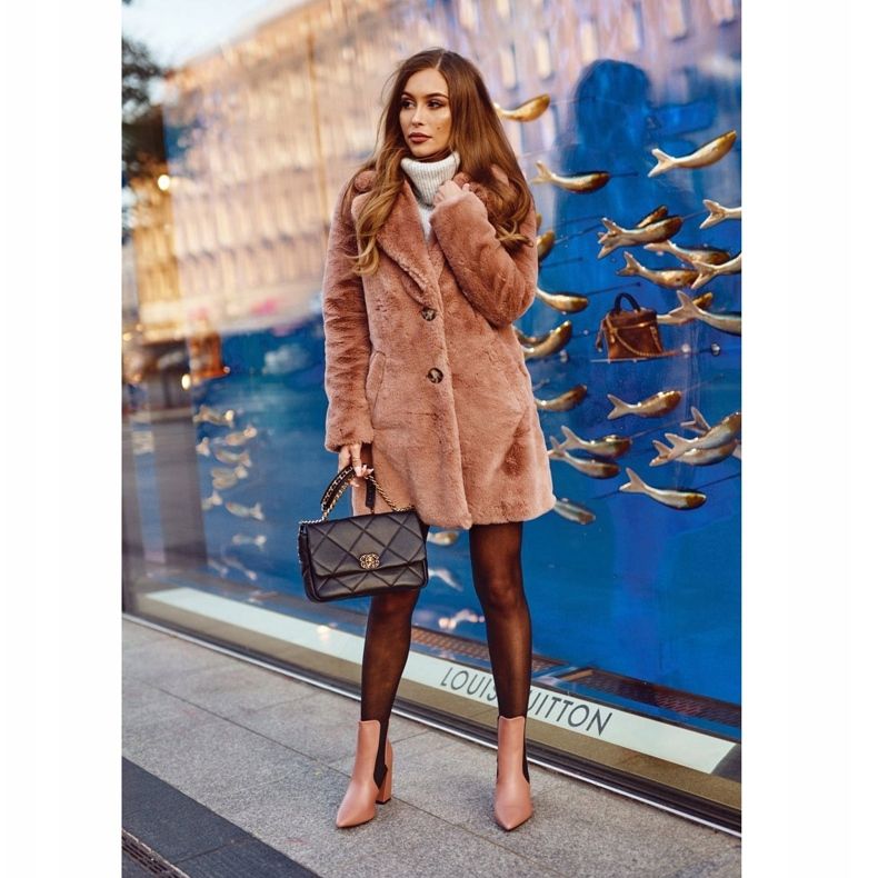 FG1 Stivali da donna con tacco rosa Good Vibes 1
