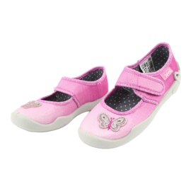Scarpe per bambini Befado 123X038 rosa d'argento 3