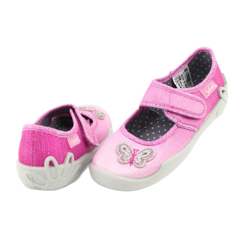 Scarpe per bambini Befado 123X038 rosa d'argento 4