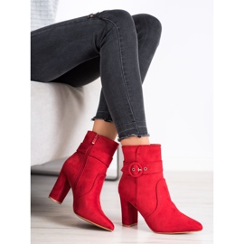 Laura Mode Stivali rossi eleganti in Spitz rosso 2