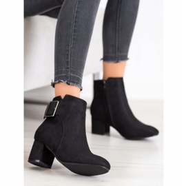 Top Shoes Stivaletti Scamosciati Con Fibbia nero 2