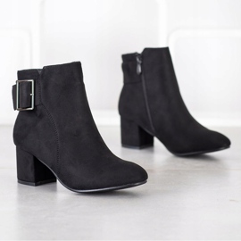Top Shoes Stivaletti Scamosciati Con Fibbia nero 1