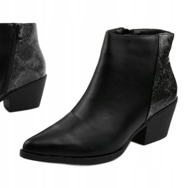 Stivali da cowboy neri da donna Prerent nero grigio 1
