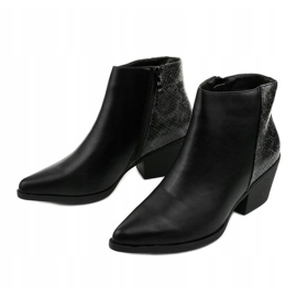 Stivali da cowboy neri da donna Prerent nero grigio 2