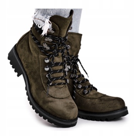 Evento Stivali in legno da donna alti kaki 9BT35-1331 Dk.Verde nero 3