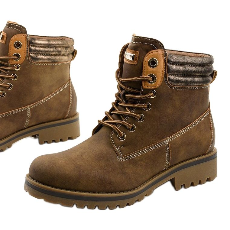 Stivaletti stringati color kaki con foderato Halitta cachi 1