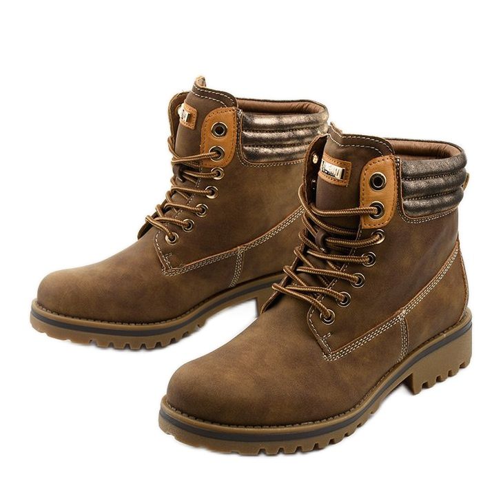 Stivaletti stringati color kaki con foderato Halitta cachi 2