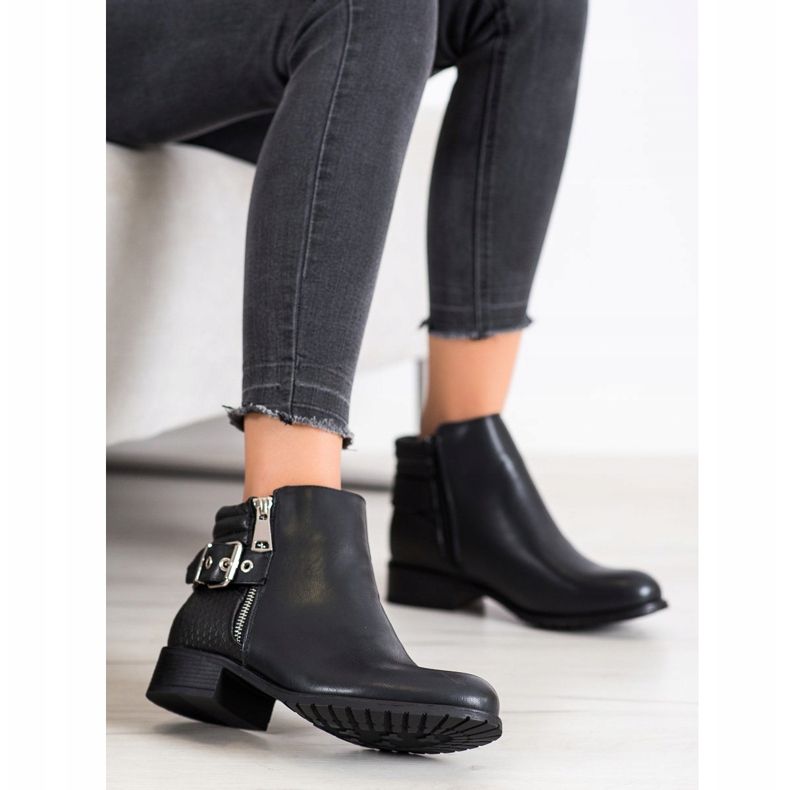 Kayla Stivali casual con fibbia nero 1