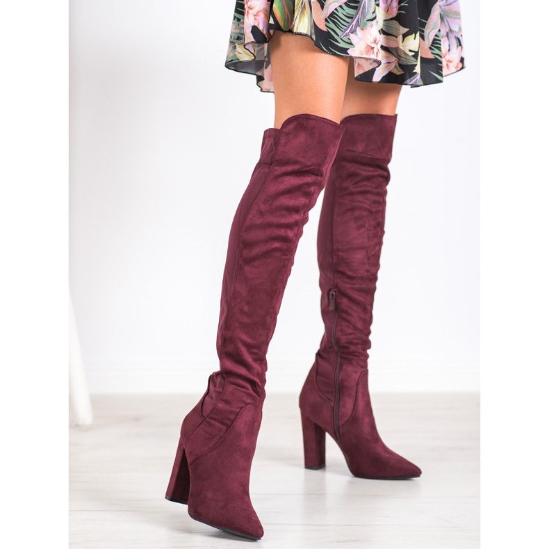 Sweet Shoes Stivali Alti In Spitz rosso 1