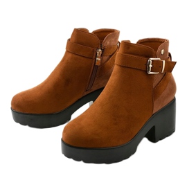 Stivaletti cammello con cerniera Meridvielle marrone giallo 2