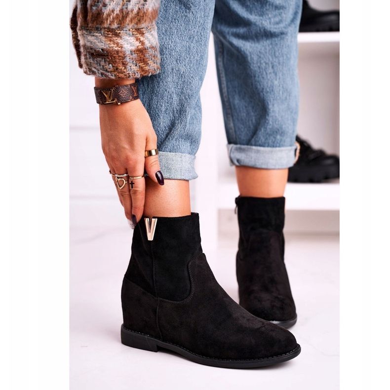 FG1 Stivaletti Donna Scamosciato Nero Vanya 1