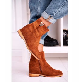 FG1 Stivaletti Donna Scamosciato Marrone Vanya 1
