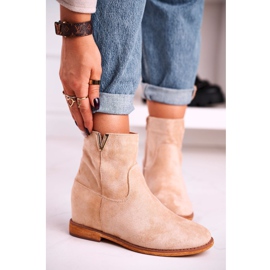 FG1 Stivaletti Donna Camoscio Beige Vanya 1