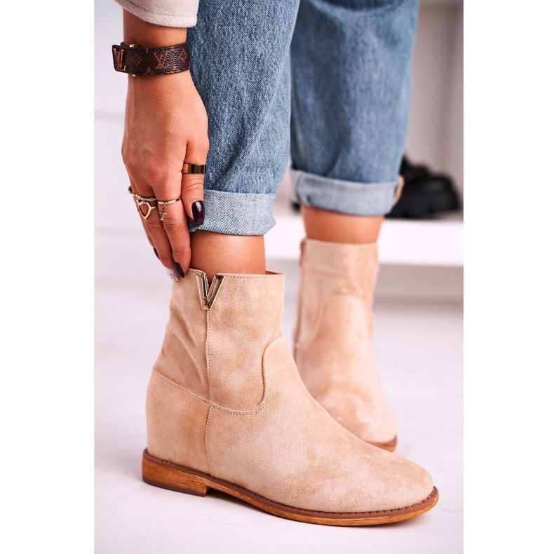 FG1 Stivaletti Donna Camoscio Beige Vanya 1
