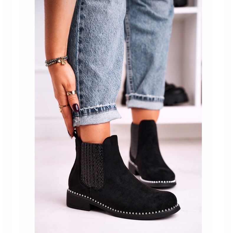 Stivaletti Donna Stivaletti Jodhpur Suede Nero Meagan 1