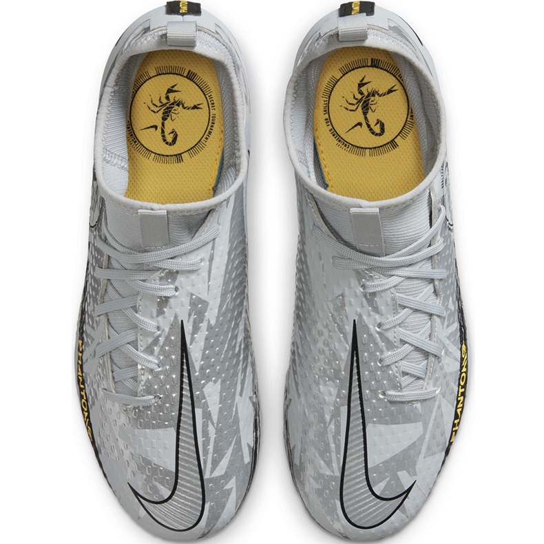 Nike Phantom Gt Scorpion Academy Dynamic Fit FG / MG Junior DA2287 001 scarpe da calcio argento/grigio grigio 1