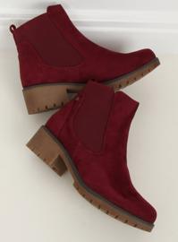 Borgogna 8B902 Stivali da vino per le donne rosso 2