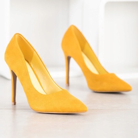 Renda Tacchi in pelle scamosciata giallo 2