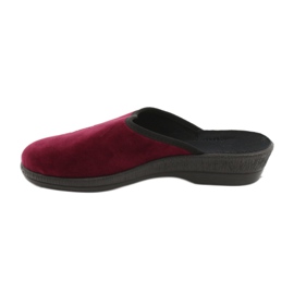 Pantofole Befado velluto 219D427 pantofole bordeaux nero rosso multicolore 1