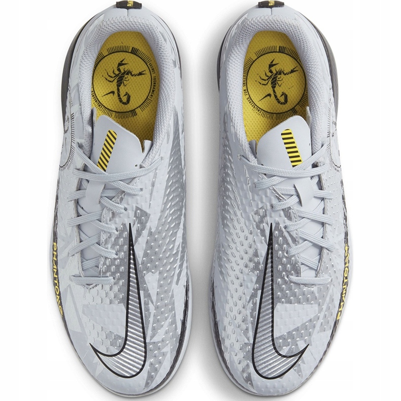 Nike Phantom Gt Scorpion Academy Ic Junior DA2281 001 scarpe da calcio argento argento 1