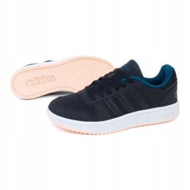 Scarpe Adidas Hoops 2.0 K EE6718 nero verde 1