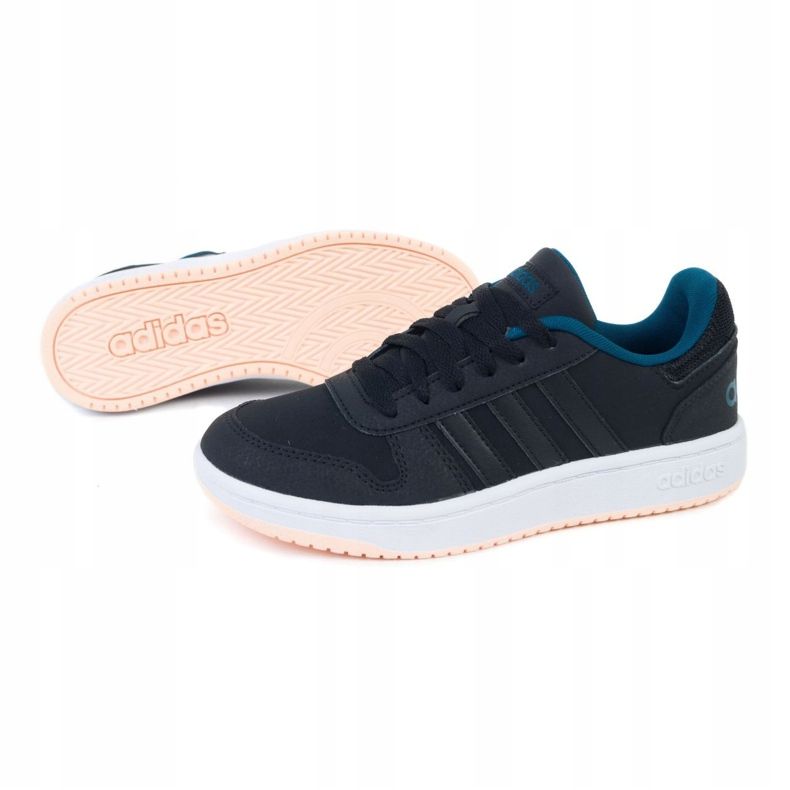 Scarpe Adidas Hoops 2.0 K EE6718 nero verde 1