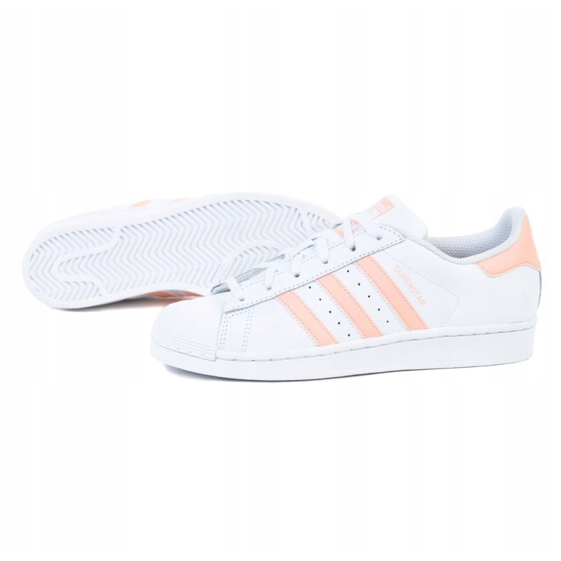 Scarpe Adidas Superstar Jr EE7820 bianca verde 1