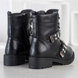 Seastar Lavoratori allacciati con cristalli nero 2