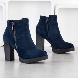 Small Swan Stivali con tacco alto blu navy 1