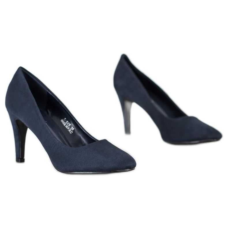 Renda Décolleté in pelle scamosciata blu scuro blu navy 1