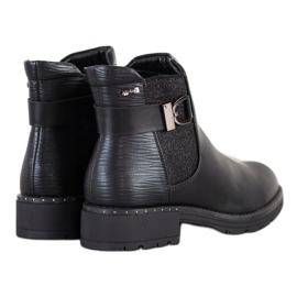 SHELOVET Stivali casual con glitter nero 1