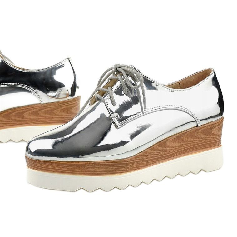 Scarpe slip-on argento con borchie GF-FD9 1