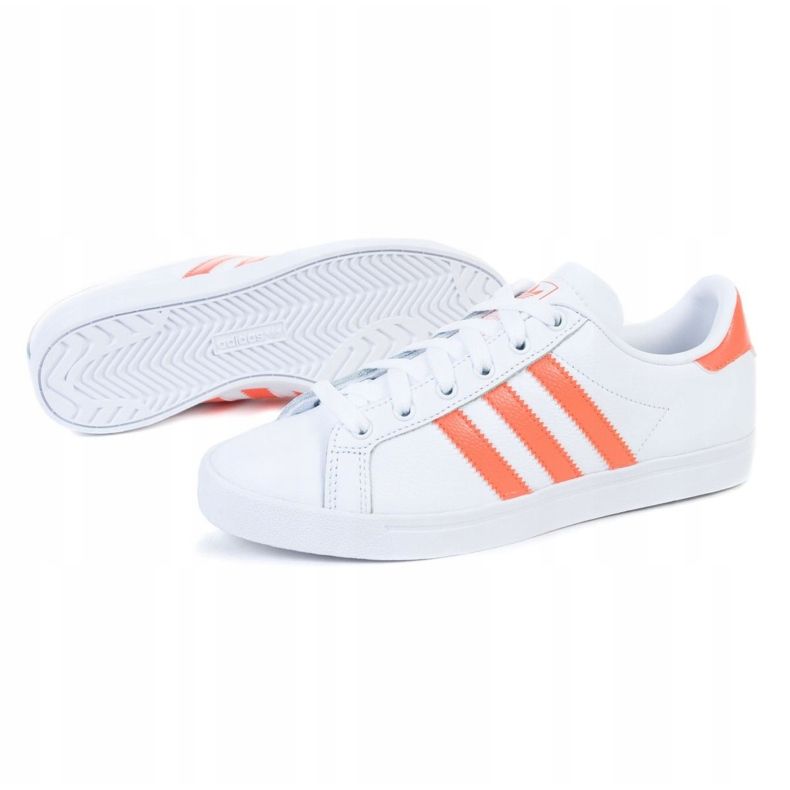 Scarpe adidas Coast Star W EE6202 bianca arancia 1