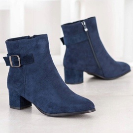 Sabatina Stivali blu navy con fibbia 1