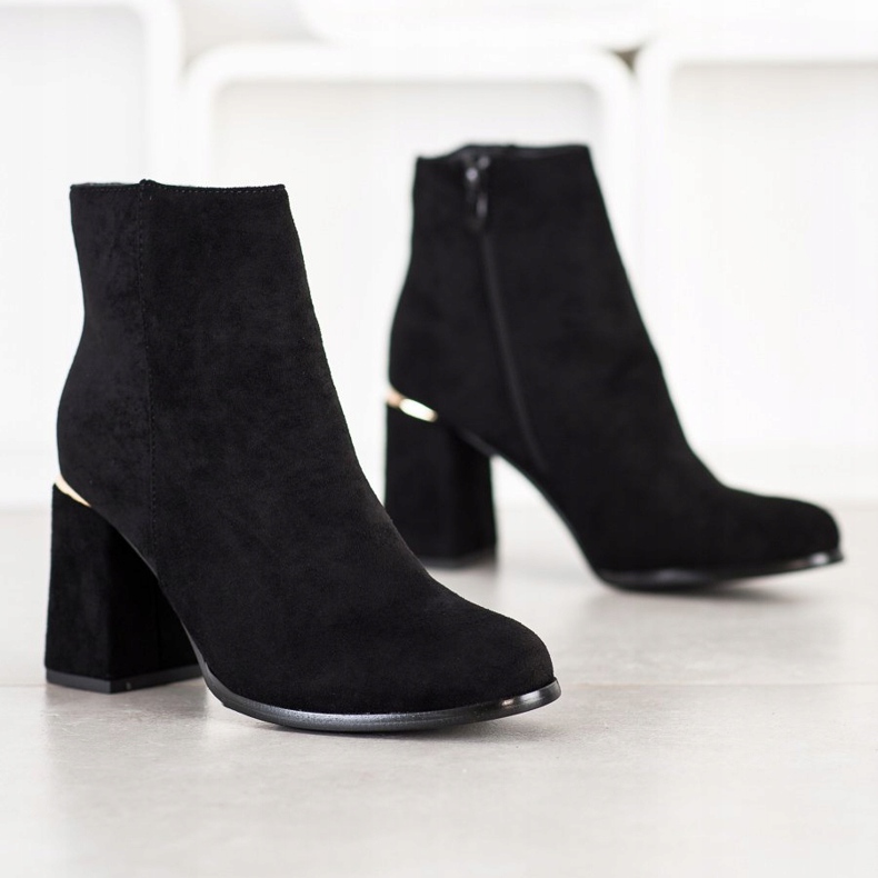 SHELOVET Stivali Con Inserto In Oro nero 1