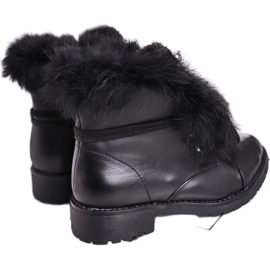 MSMG Stivaletti Neri Bambini Pelliccia CT900A Ella nero 2