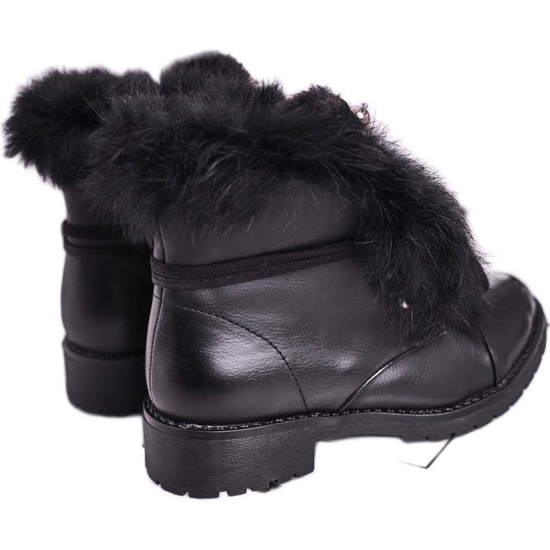MSMG Stivaletti Neri Bambini Pelliccia CT900A Ella nero 2