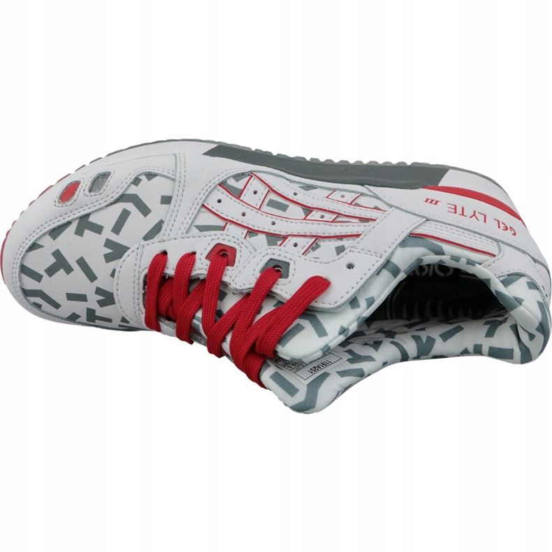 Asics Gel-Lyte III U 1191A251-100 bianca rosso grigio 2