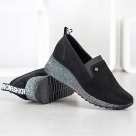 Filippo Scarpe Slip-On in pelle nero 1