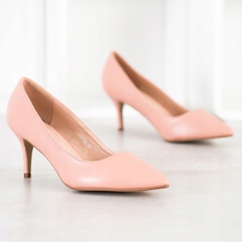 SHELOVET Décolleté Con Ecopelle rosa 2