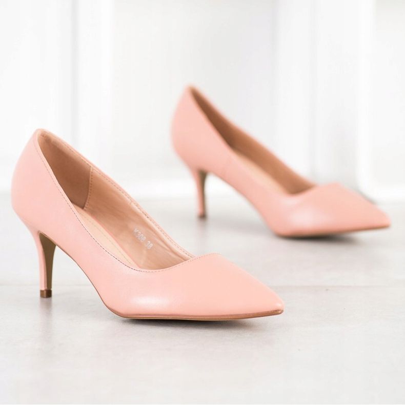 SHELOVET Décolleté Con Ecopelle rosa 2