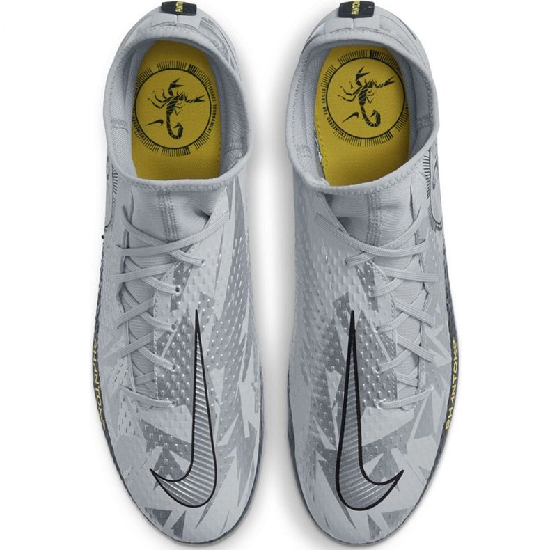 Nike Phantom Gt Scorpion Academy Dynamic Fit FG / MG M DA2266 001 scarpe da calcio blu d'argento 1