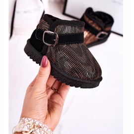 Maiqi Stivali Da Neve Per Bambini Con Pelliccia Oro Nero Dreamy d'oro 1