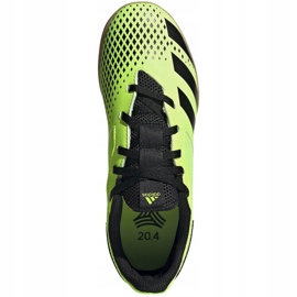 Scarpe da calcio Adidas Predator 20.4 In Sala Junior verde-nero EH3043 1