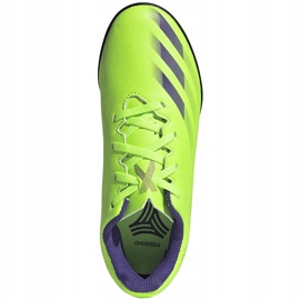 Scarpe da calcio Adidas X Ghosted.4 Tf Junior verde EG8229 1