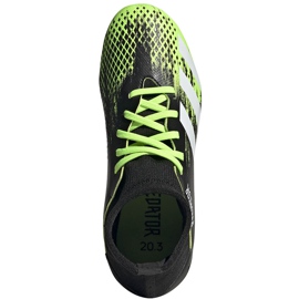 Adidas Predator 20.3 Fg Junior scarpe da calcio nere e verdi EH3024 verde verde 1