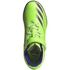 Scarpe da calcio Adidas X Ghosted.4 H&amp;L Tf Junior verde FW9574 1